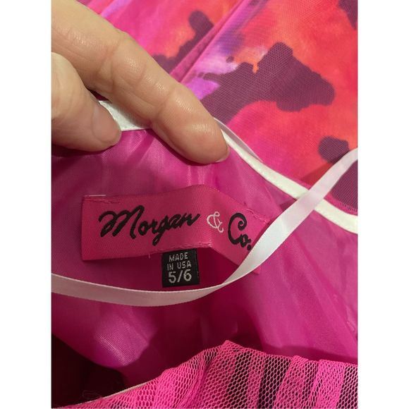 NWT Morgan & Co. Formal Dress Fuchsia Multi Size 5/6 🌸🍒 - Picture 7 of 15